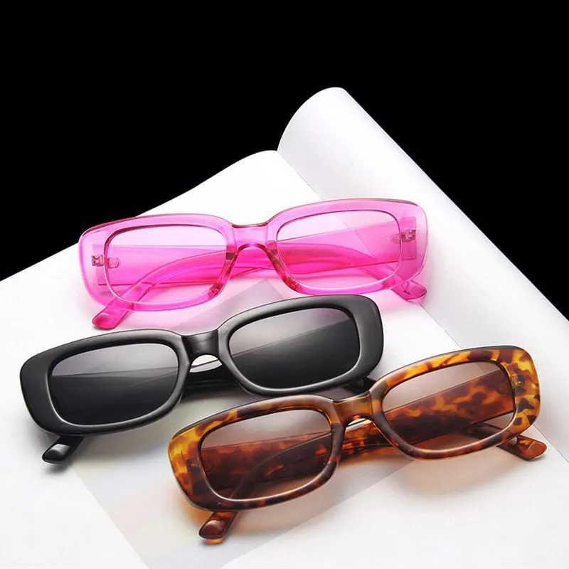 Sunglasses Women Fashion Designer Rectangle Sun Glasses Female Vintage Black Eyewear Ladies Driving Goggles