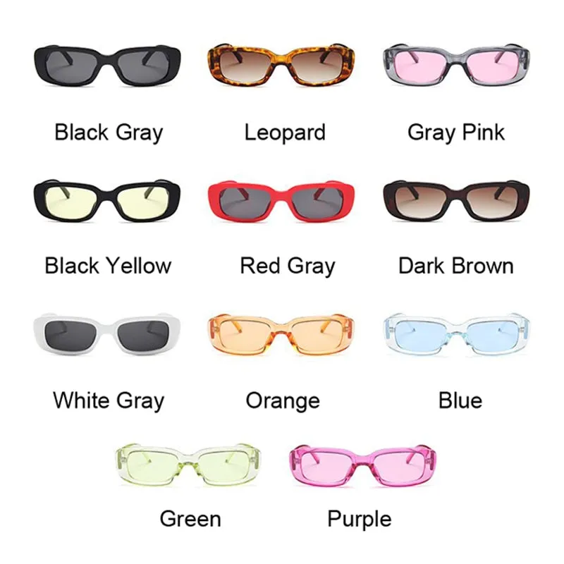 Sunglasses Women Fashion Designer Rectangle Sun Glasses Female Vintage Black Eyewear Ladies Driving Goggles