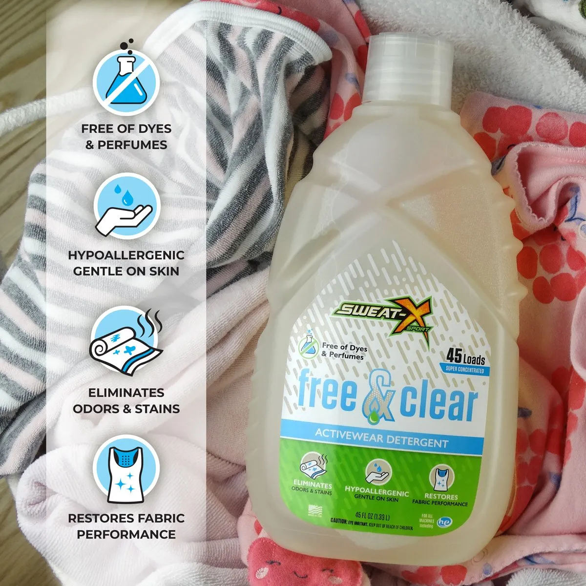 Sweat X Sport Free and Clear Laundry Detergent - 2 Pack