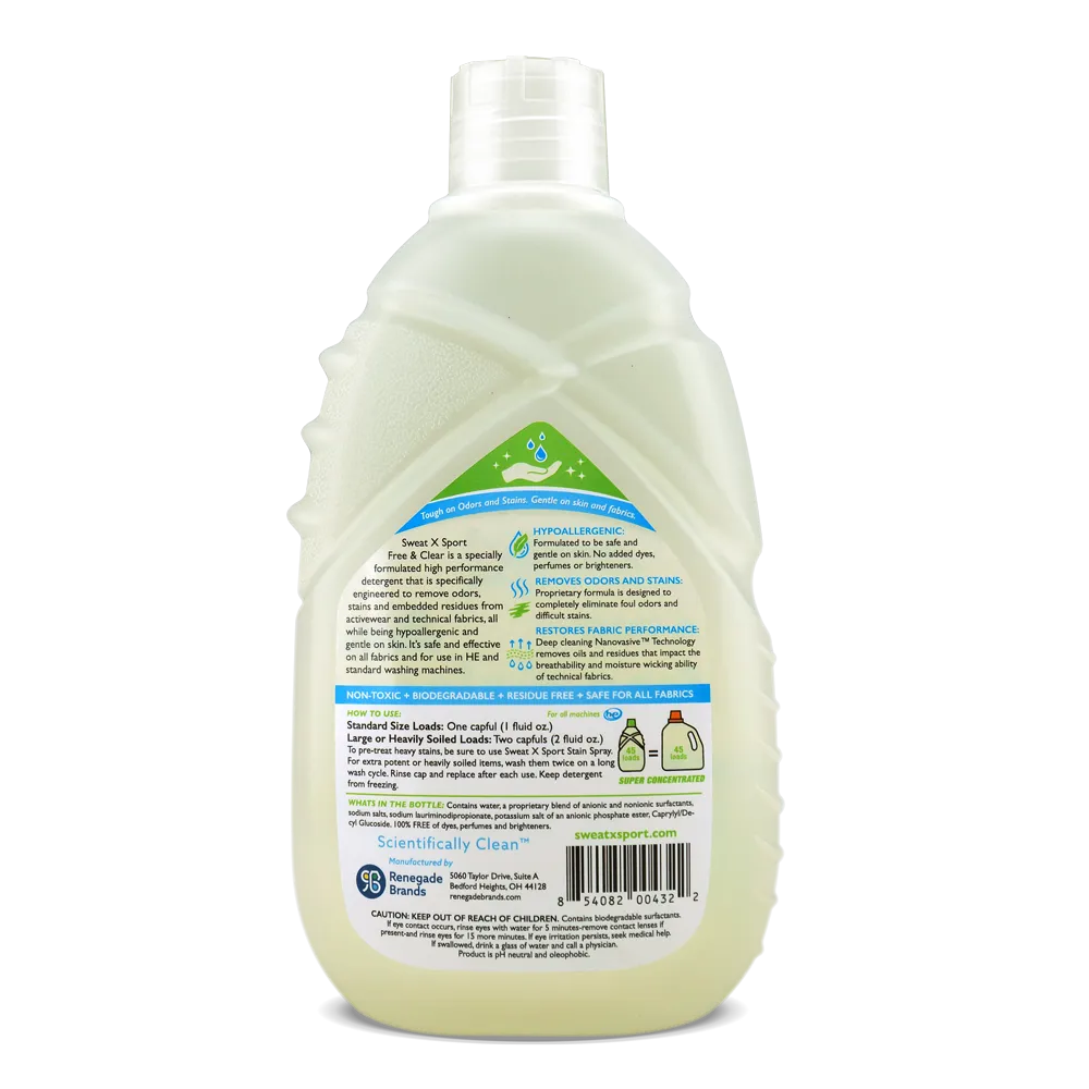Sweat X Sport Free and Clear Laundry Detergent - 2 Pack