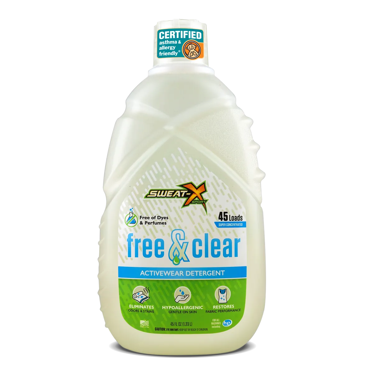 Sweat X Sport Free and Clear Laundry Detergent - 45 oz