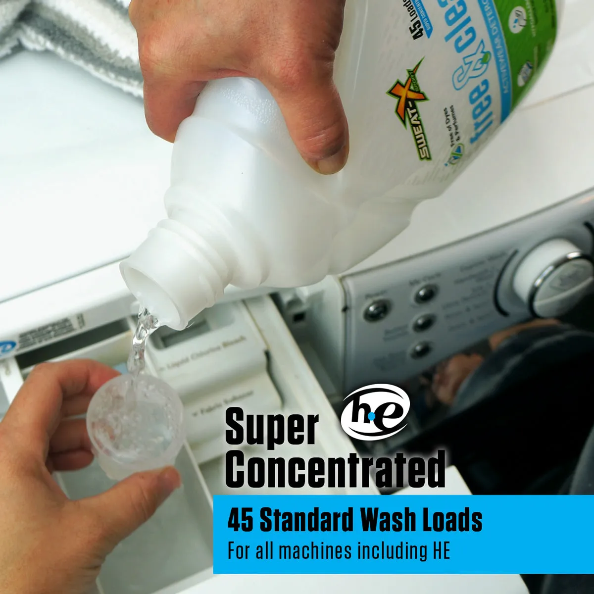 Sweat X Sport Free and Clear Laundry Detergent - 45 oz