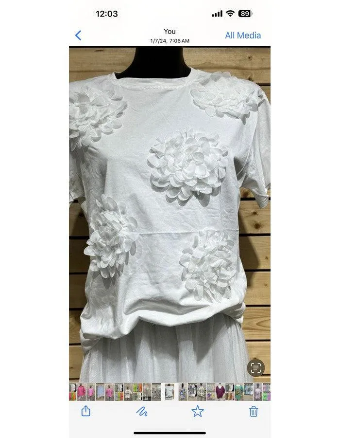 Tee With Flower