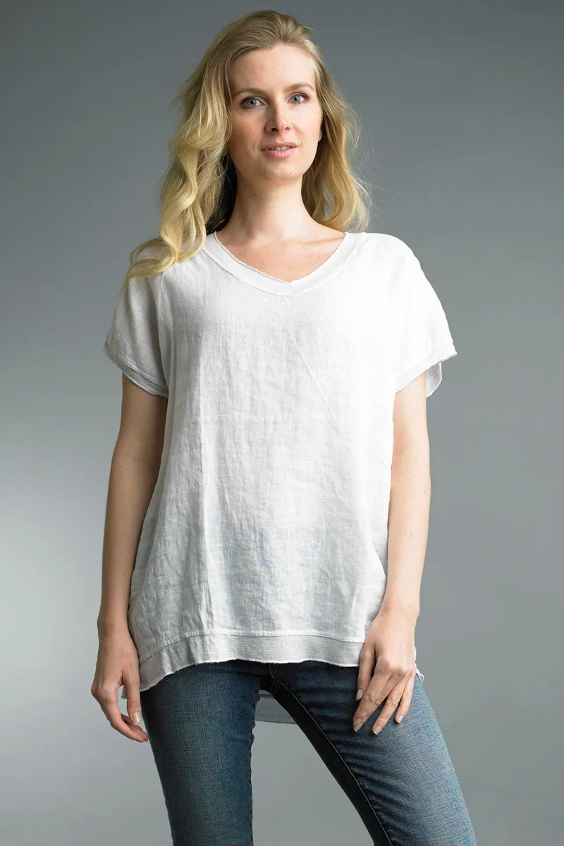 Tempo Paris Relaxed Windchime Linen Top
