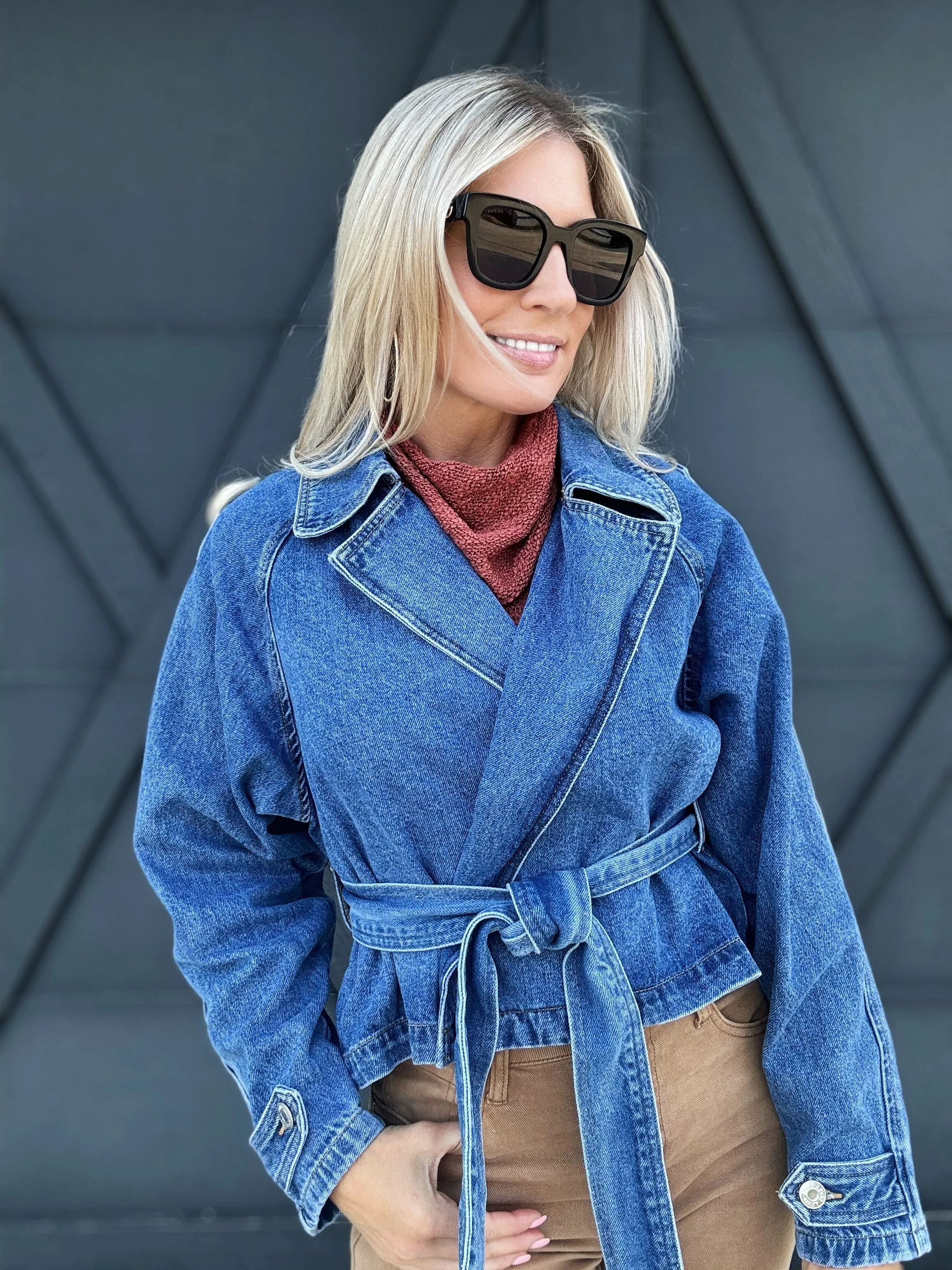 The Trailblazer Trench Coat In Denim