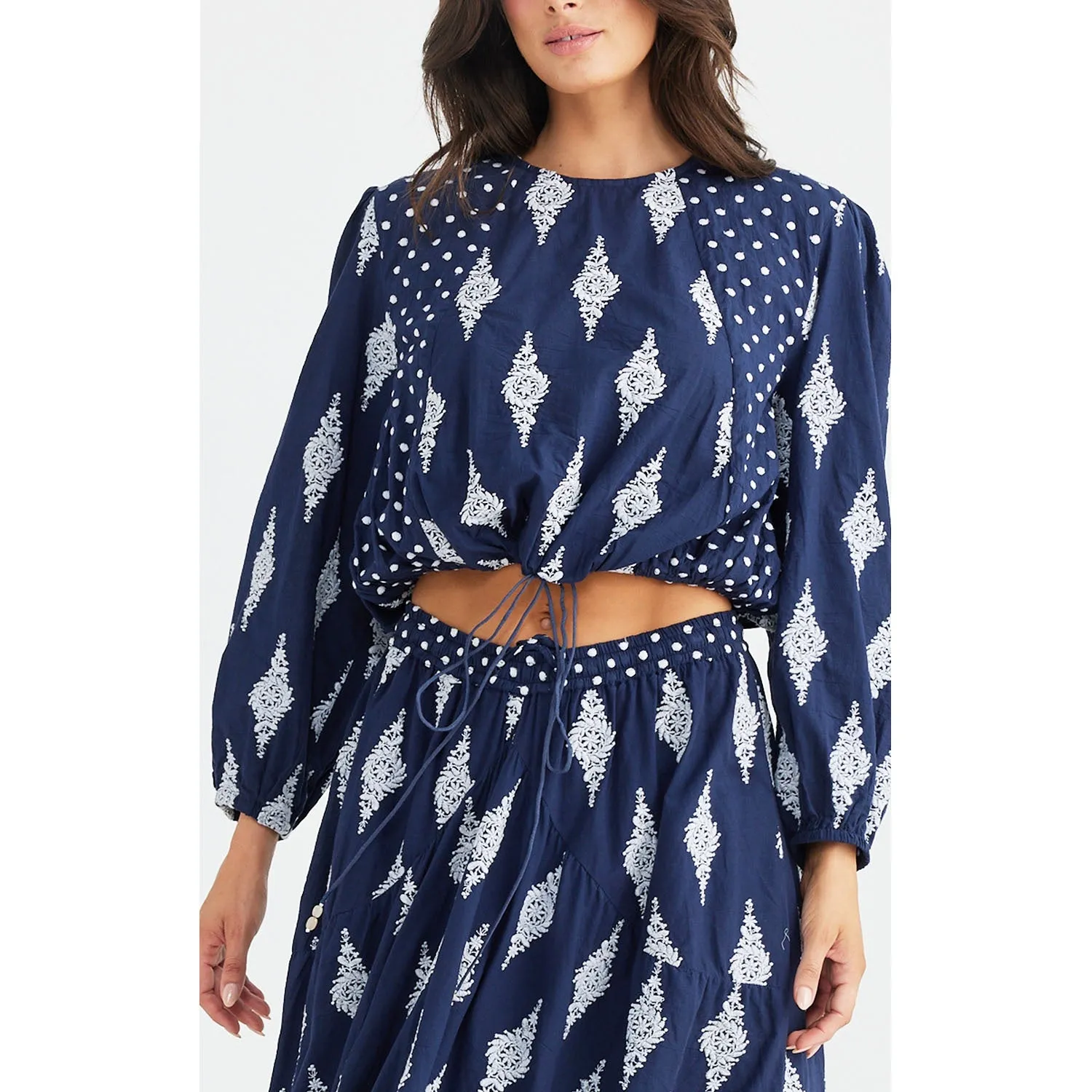 Top Harmony - Navy Embroidery