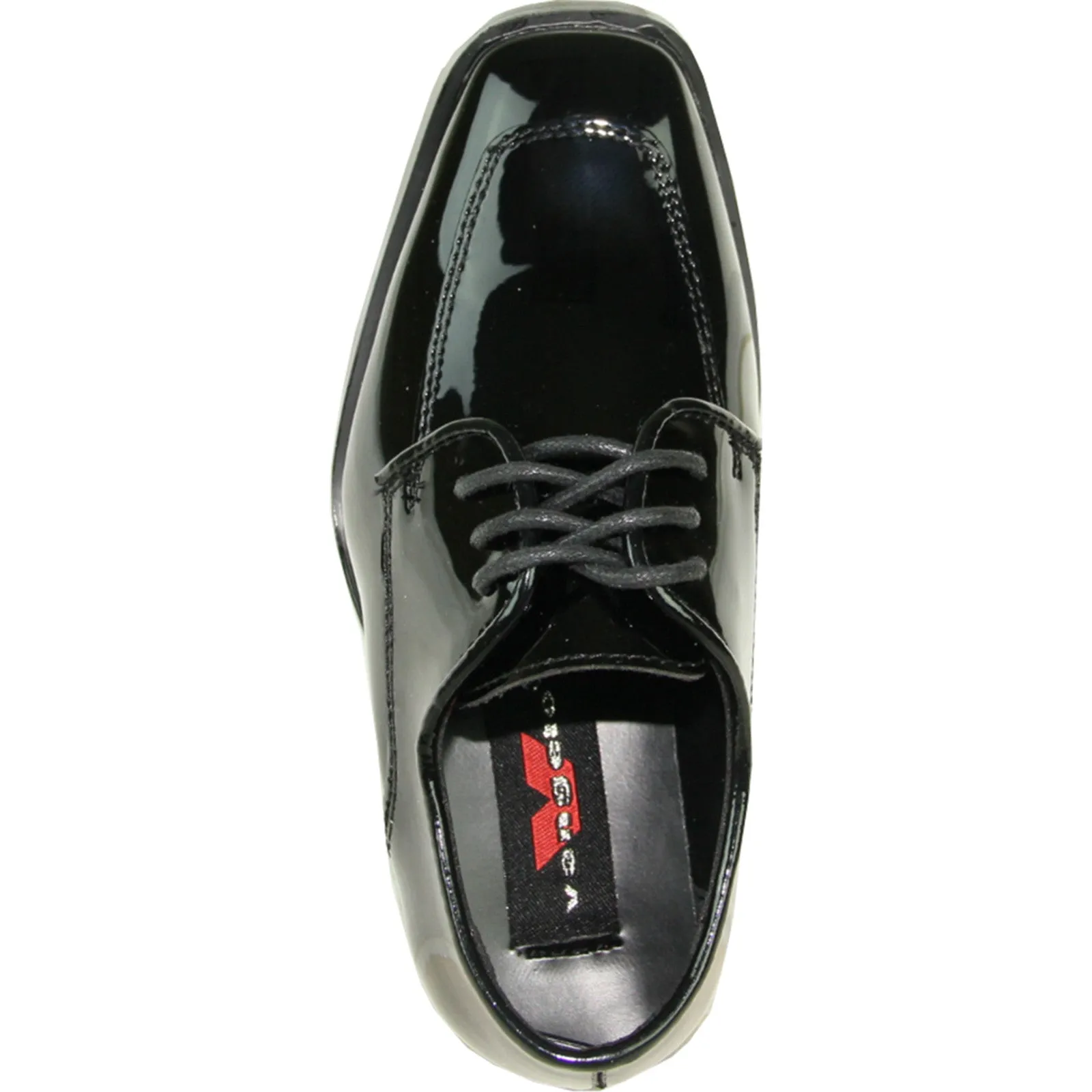 VANGELO Boy TUX-3KID Dress Shoe Formal Tuxedo for Prom & Wedding Black Patent
