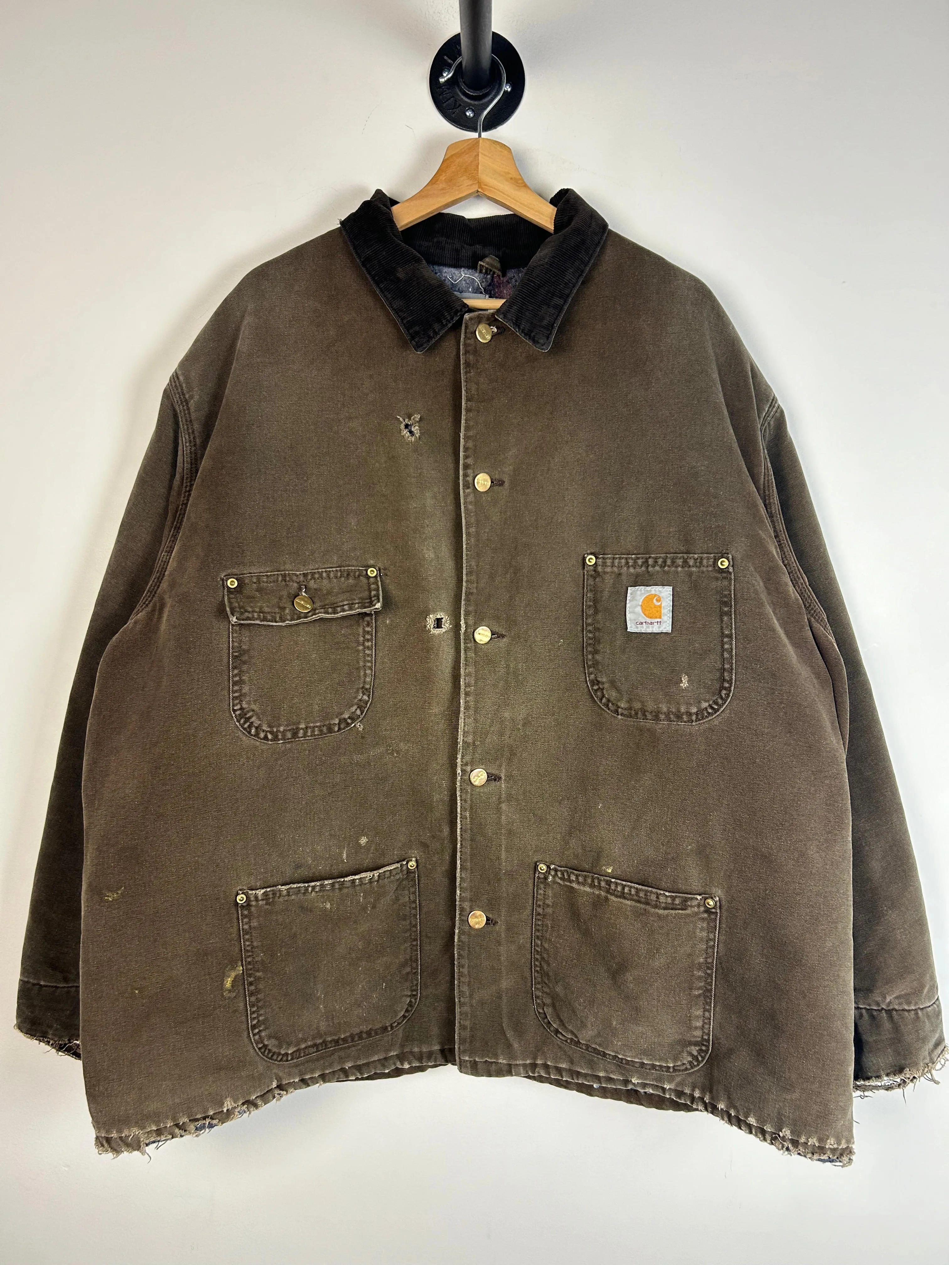 Vintage 90's Carhartt Chore Brown Jacket CN1082