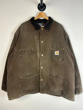Vintage 90's Carhartt Chore Brown Jacket CN1082