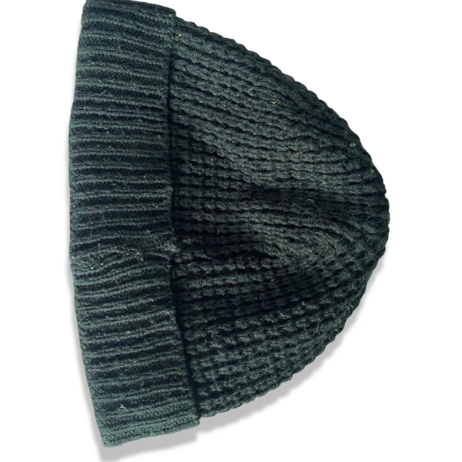 Vintage green knitted beanie cap|SKU 6325