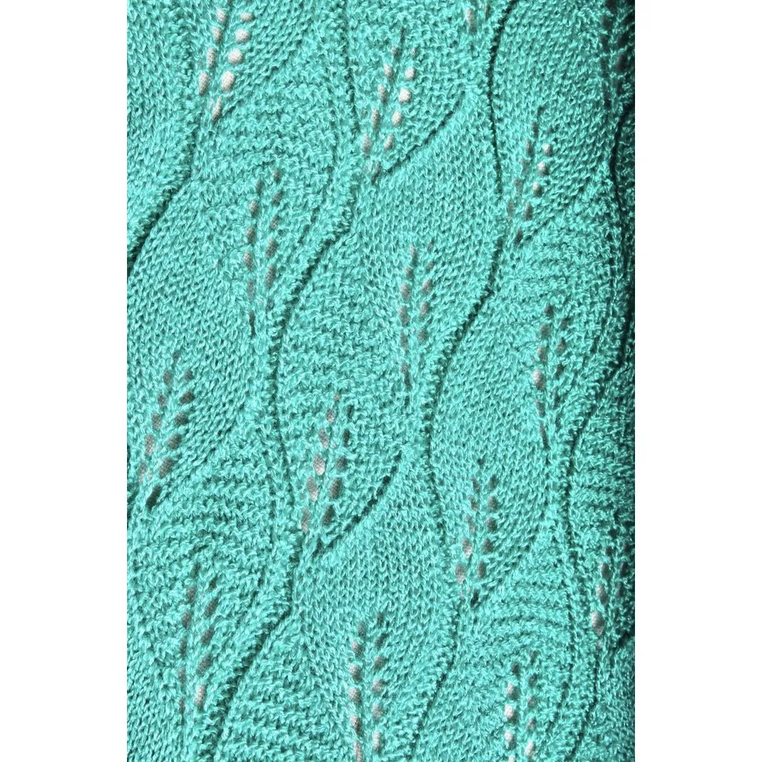 Vintage Green Sweater Dress Keith Adams Womens Large 16 Shell Stitch NWT Acrylic
