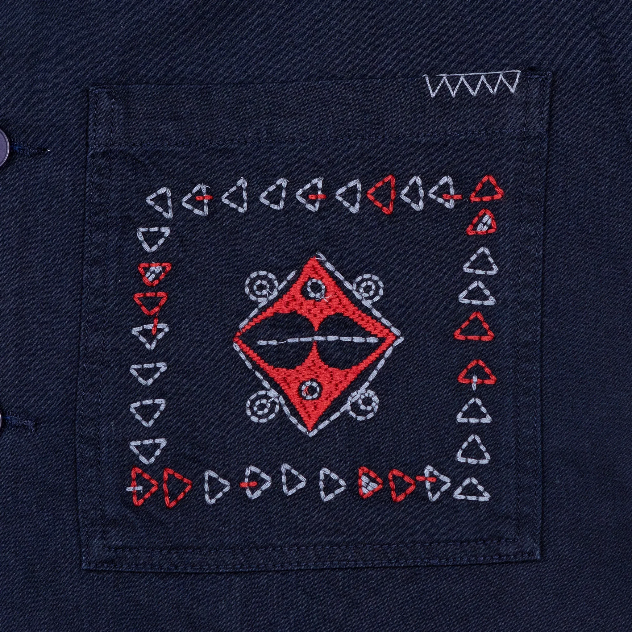 Wax London Mews Embroidered Jacket (Navy)