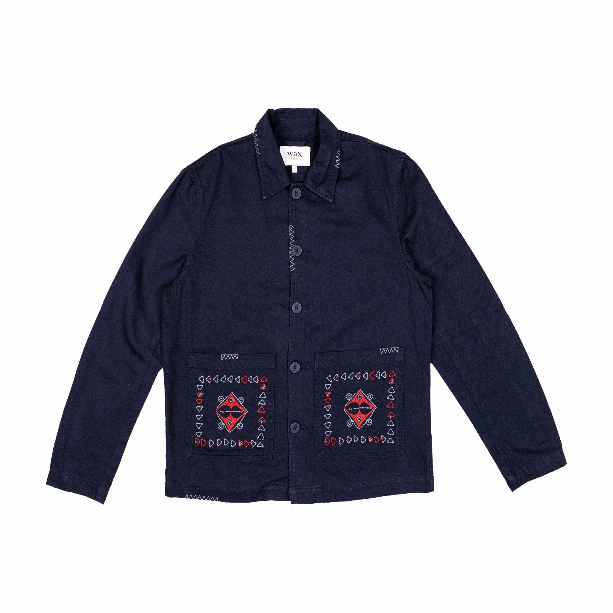 Wax London Mews Embroidered Jacket (Navy)
