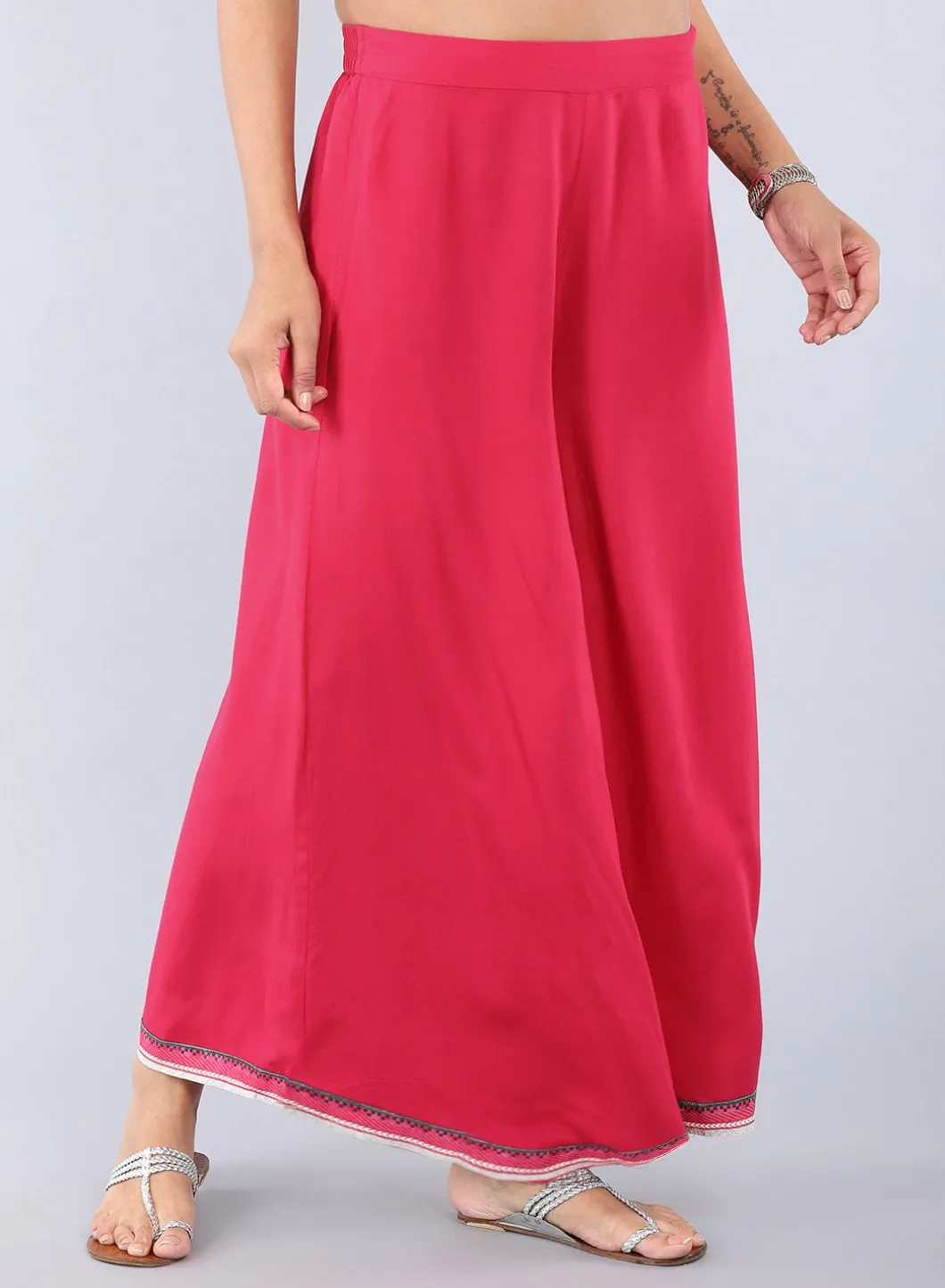 Wine Solid Culottes
