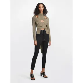 Women's Turtleneck Cut Out Sweater