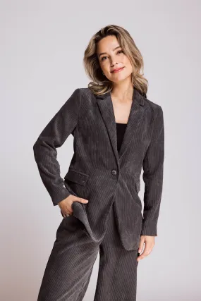 ZHRILL Damen Zhellie Dark Shadow - Cord Blazer
