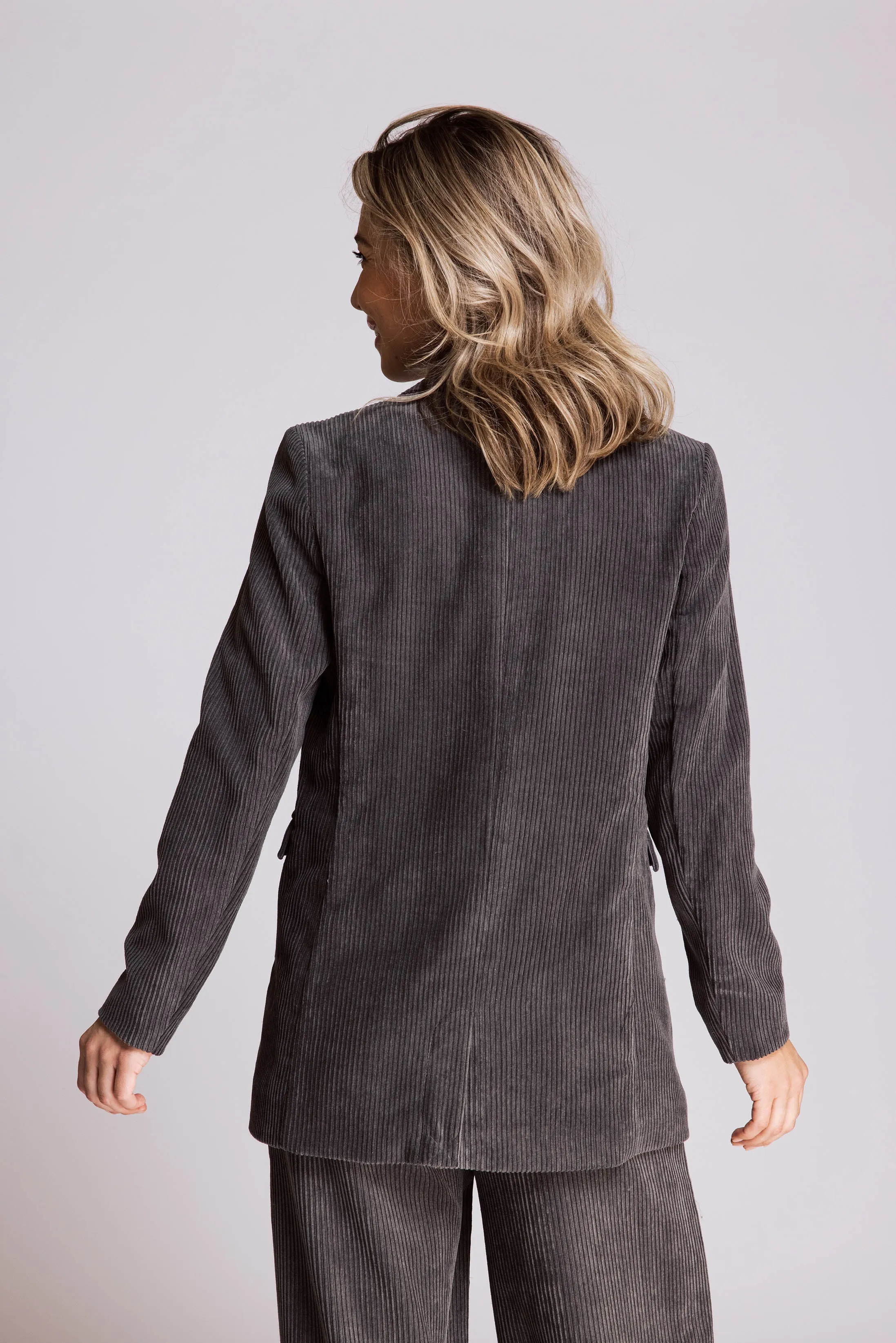 ZHRILL Damen Zhellie Dark Shadow - Cord Blazer