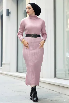 ZRF Women Turtleneck Knit Dress - Powder - Saguenay